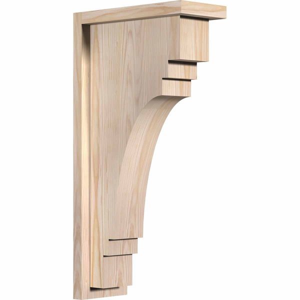 Pescadero Smooth Corbel w/Backplate, Douglas Fir, 5 1/2